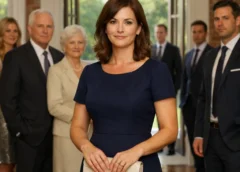 AT MY SISTER’S ENGAGEMENT PARTY, MY DAD TOLD HER RICH IN-LAWS I “DRIVE A TRUCK DELIVERING MEAL KITS.” THE ROOM SMILED AT MY SIMPLE DRESS—THEN THE FRONT DOORS OPENED. FEDERAL SECURITY WALKED IN, AND A CABINET-LEVEL U.S. OFFICIAL CAME STRAIGHT TO ME. MY FAMILY WENT COMPLETELY SILENT.