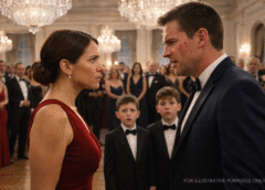 Seventeen Years Ago My Husband Left Me, Certain I Could Never Give Him Children. Last Night I Walked Into His Gala With Four Kids—And The Truth Was Written On Every One Of Their Faces.