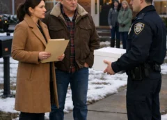 Dad Told Me to Leave and Stop Acting Like I Carried the Family—So I Did. The Next Morning He Called the Police on Me. When the Officer Saw the Files, He Looked at My Dad and Said Four Words.  The snow outside my parents’ brick house looked like something off a postcard.